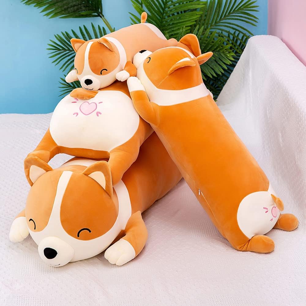 Yellow Plush Corgi Pillow Toy 100cm