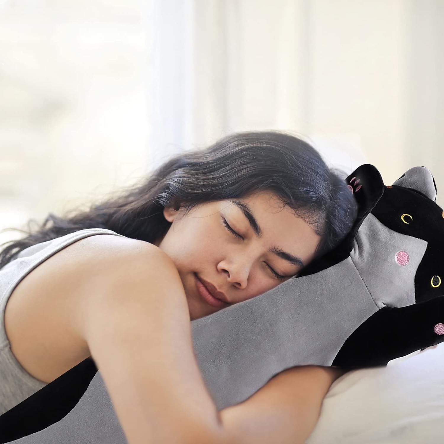 Wuyu Plush Cat Pillow Soft Hugging Toy