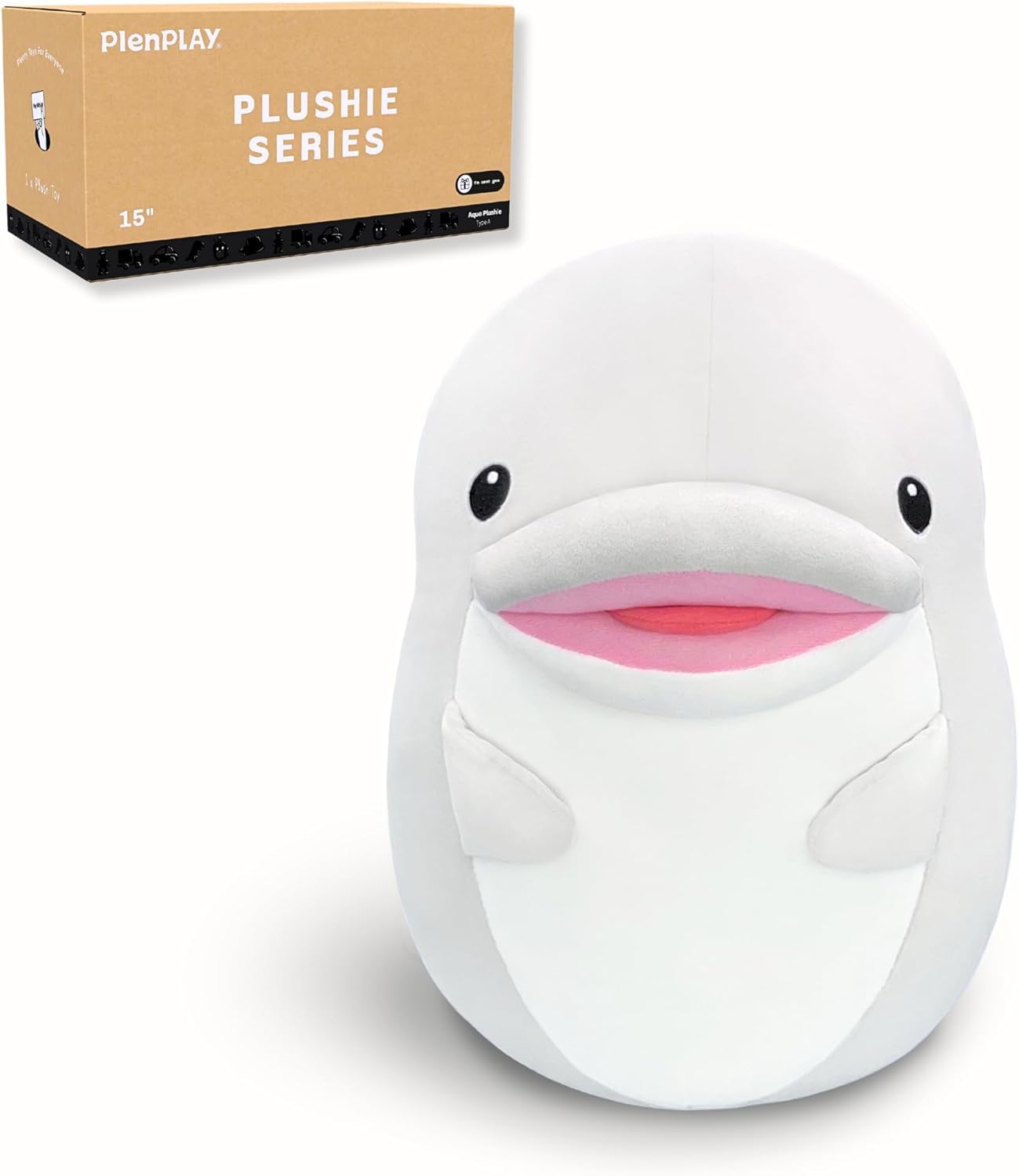 PlenPLAY 15 Inch Baby Whale Plush Pillow