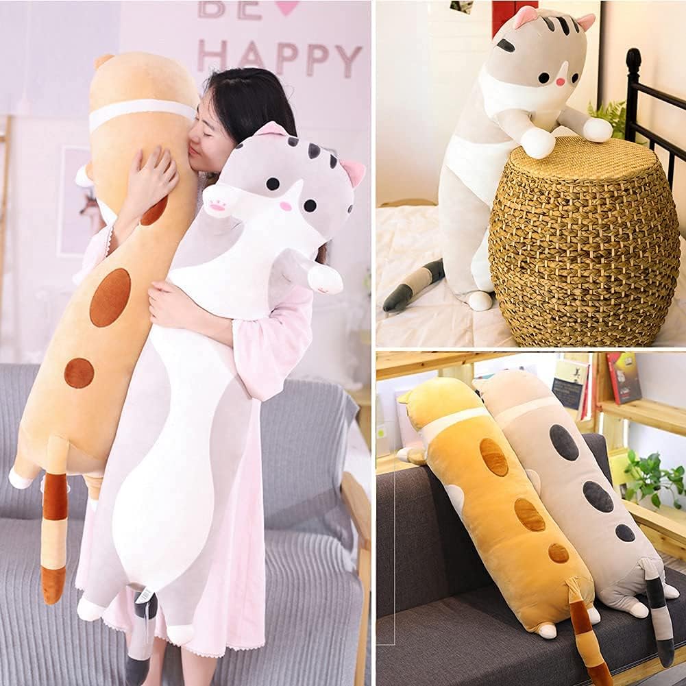Cute Cat Plush Body Pillow for Hugging
