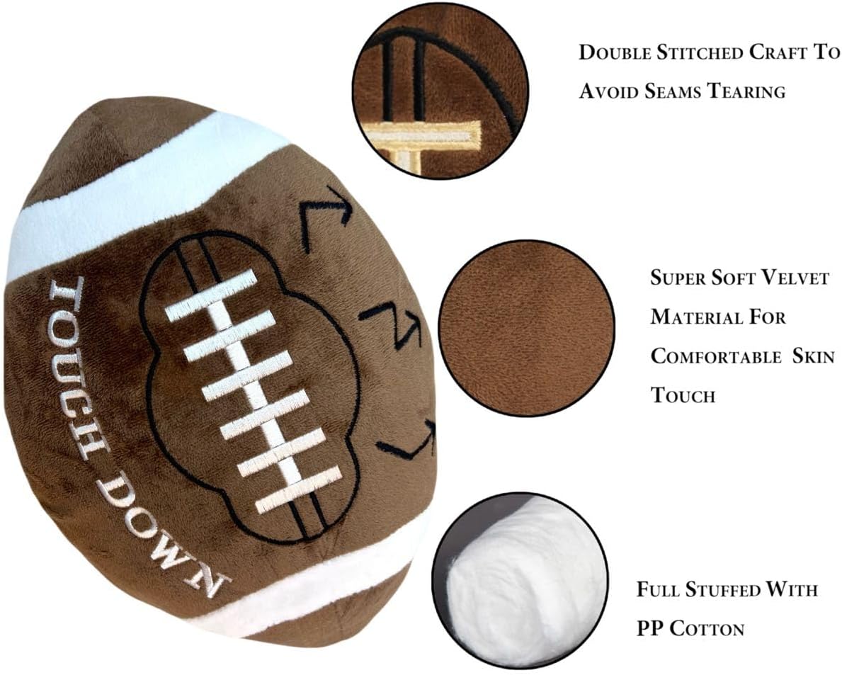 GiftExpress 2 Pack Football Plush Pillows
