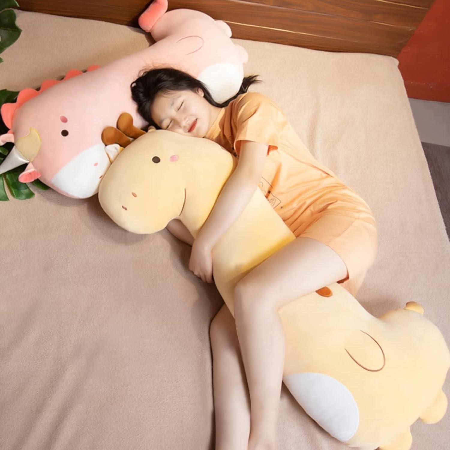 PEACH CAT Giraffe Plush Pillow for Kids