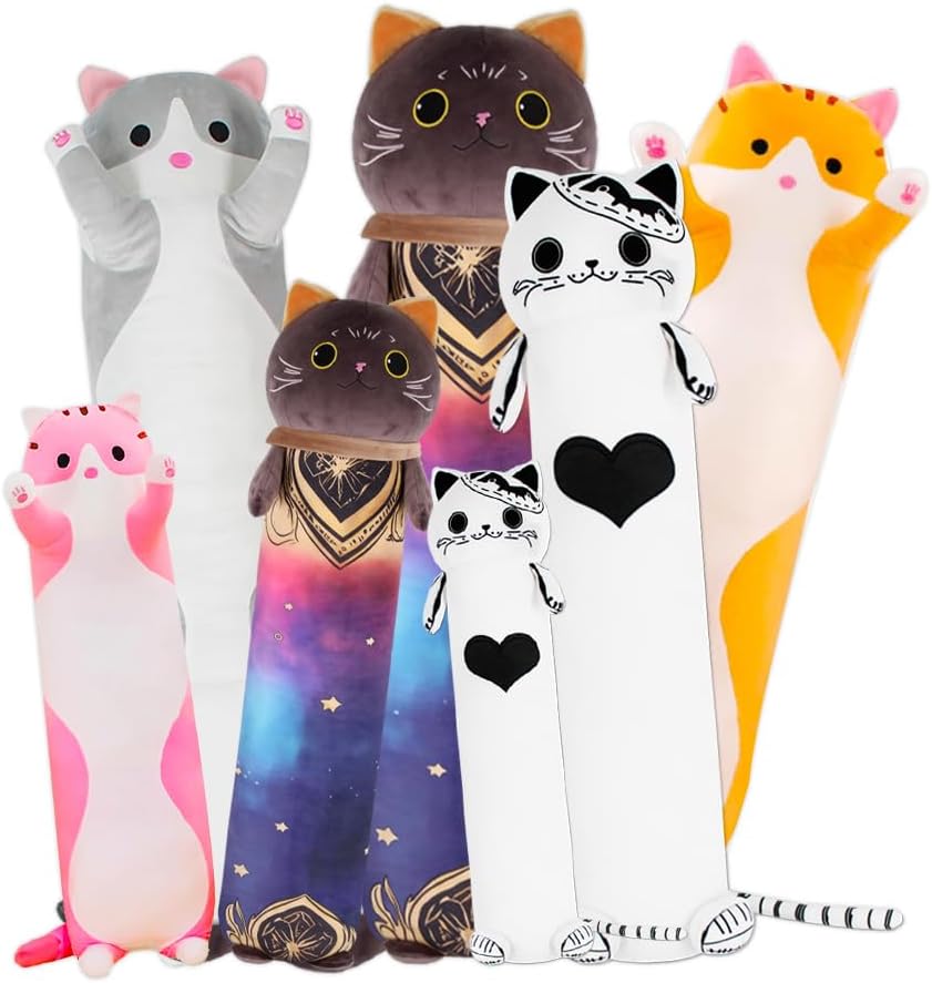 MerryXD Kawaii Cat Plush Body Pillow