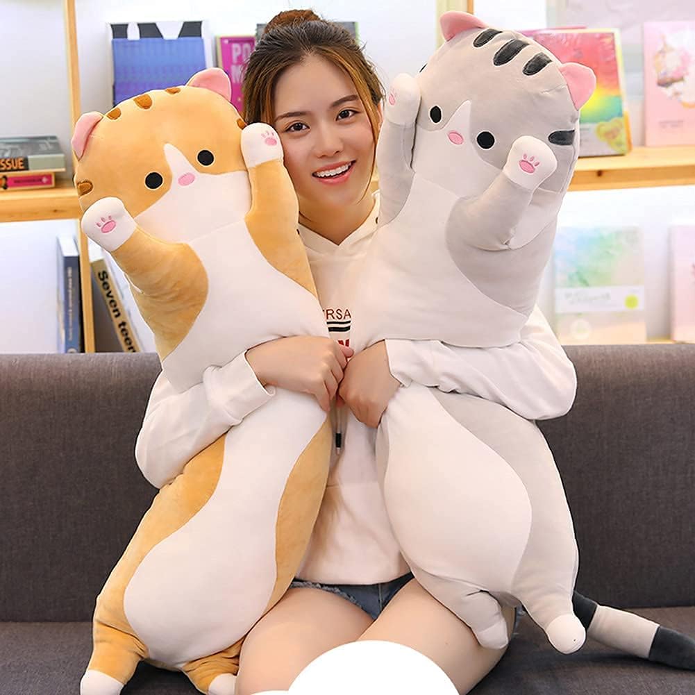 Cute Cat Plush Body Pillow for Hugging