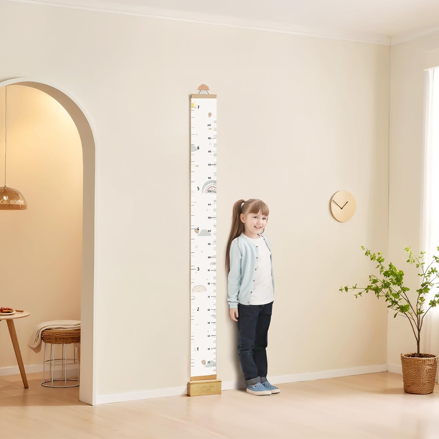 Growth Chart for Wall with Keepsake Box and Hook