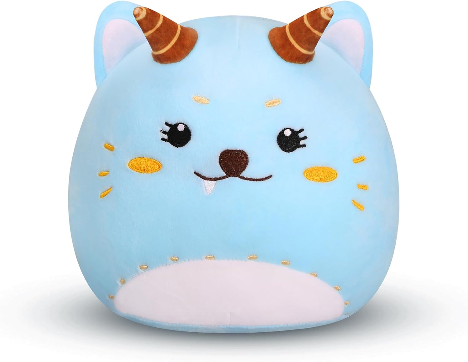 Kids Plush Pillow Blue Cat 10in