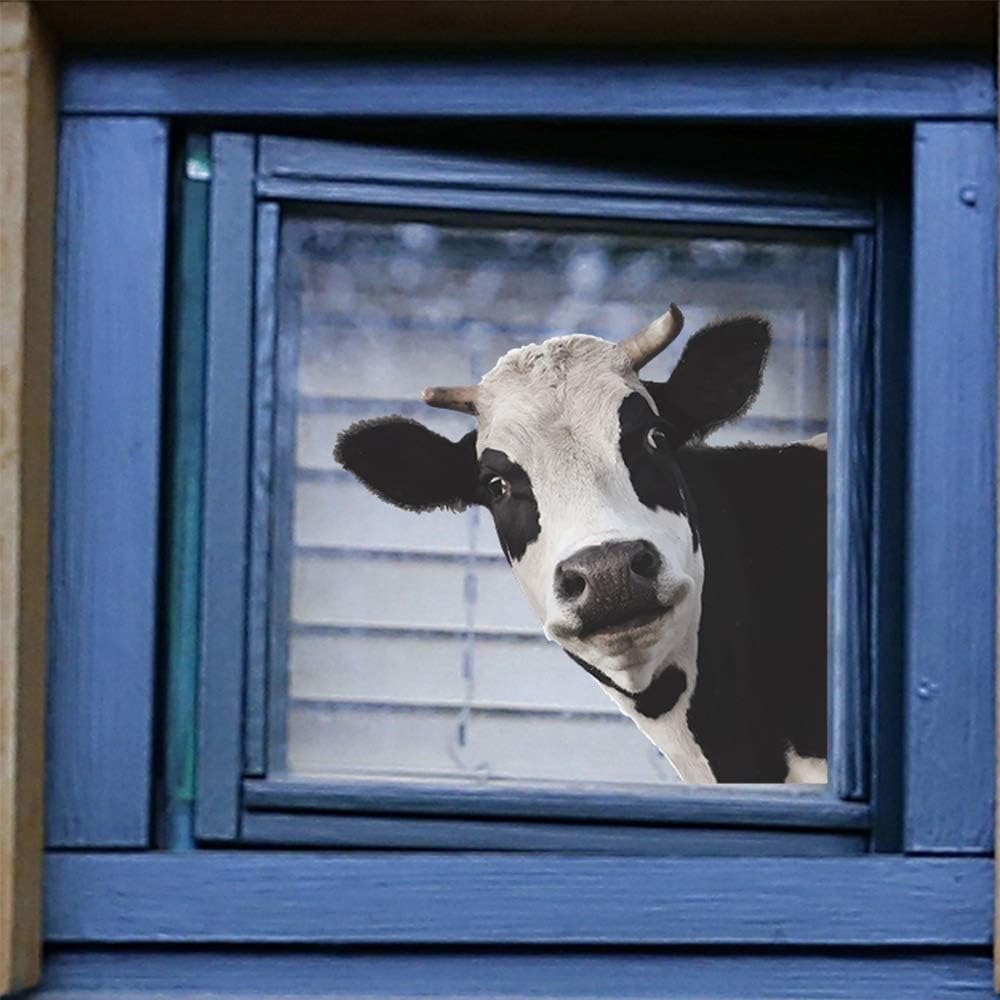 Cute Cow Window Decals for Farmhouse Decor