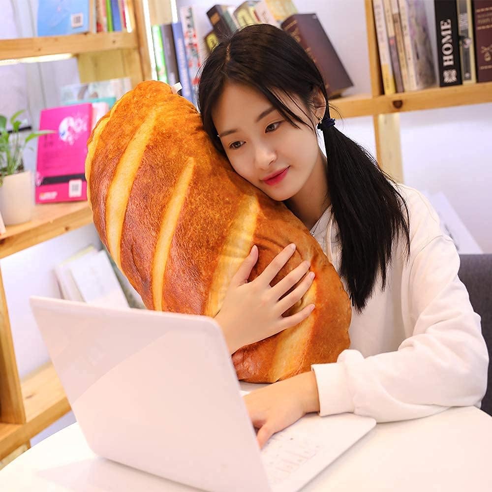 Levenkeness 3D Toast Bread Plush Pillow