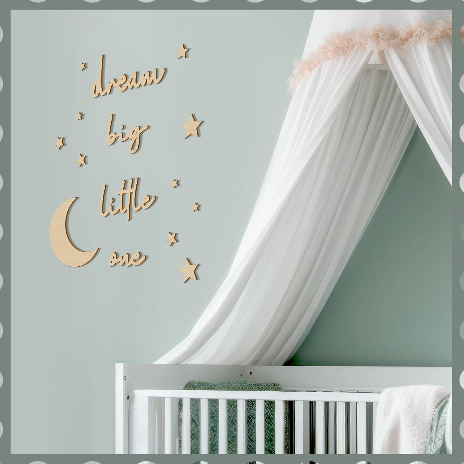 15 Pcs Wooden Nursery Wall Decor Set