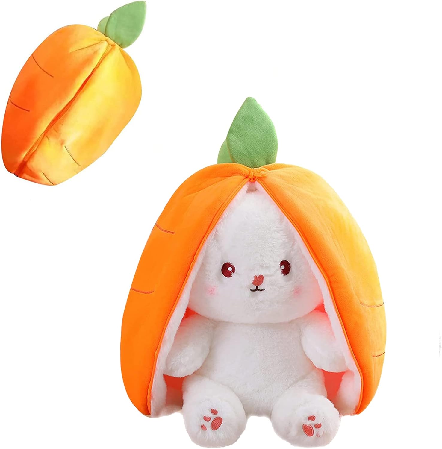 Mukorolee Reversible Bunny Plush Pillow Toy