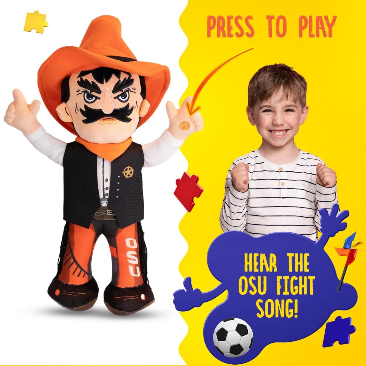Oklahoma State Cowboys Pistol Pete Musical Plush