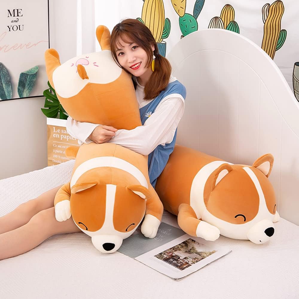 Yellow Plush Corgi Pillow Toy 100cm