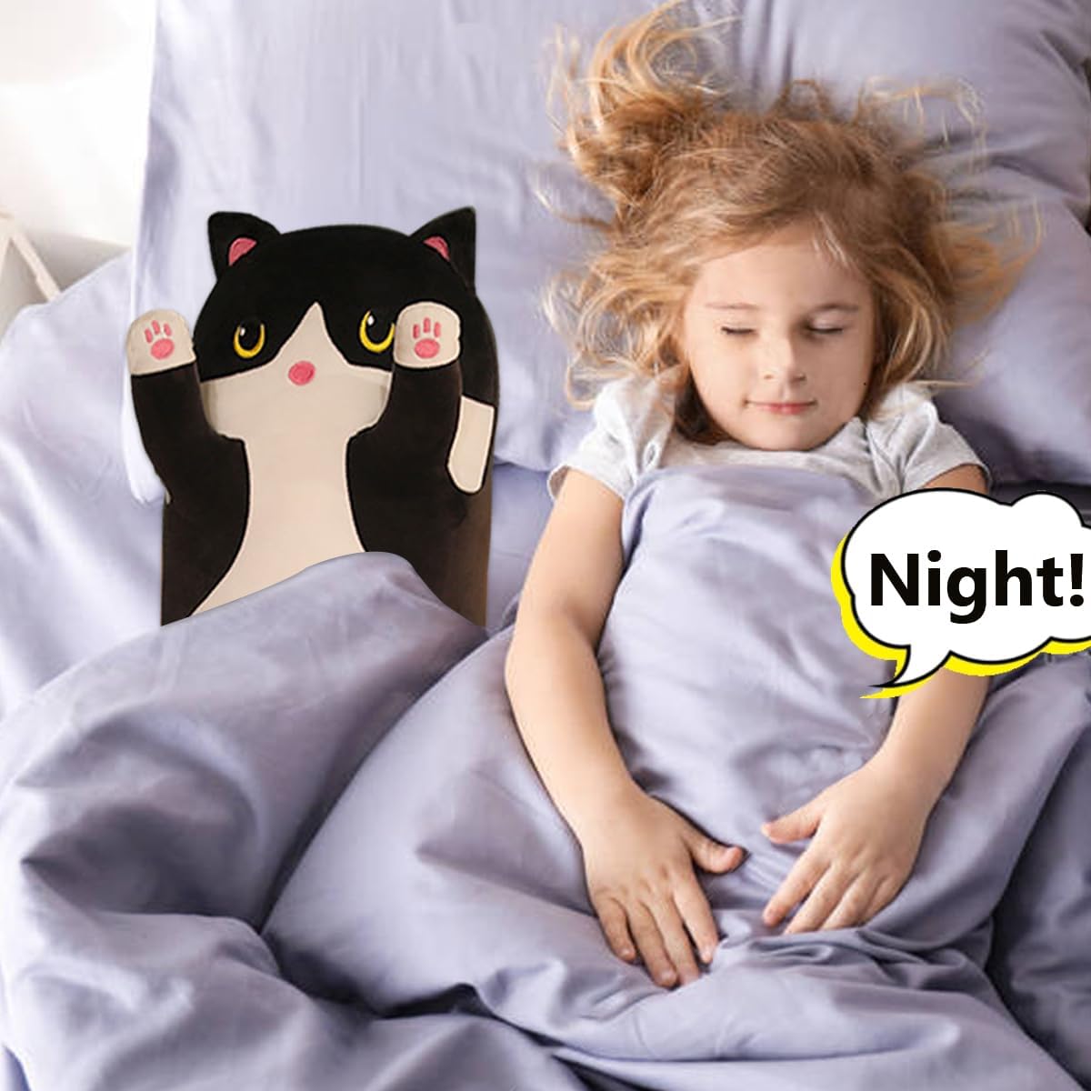 Werdast Black Cat Plush Pillow