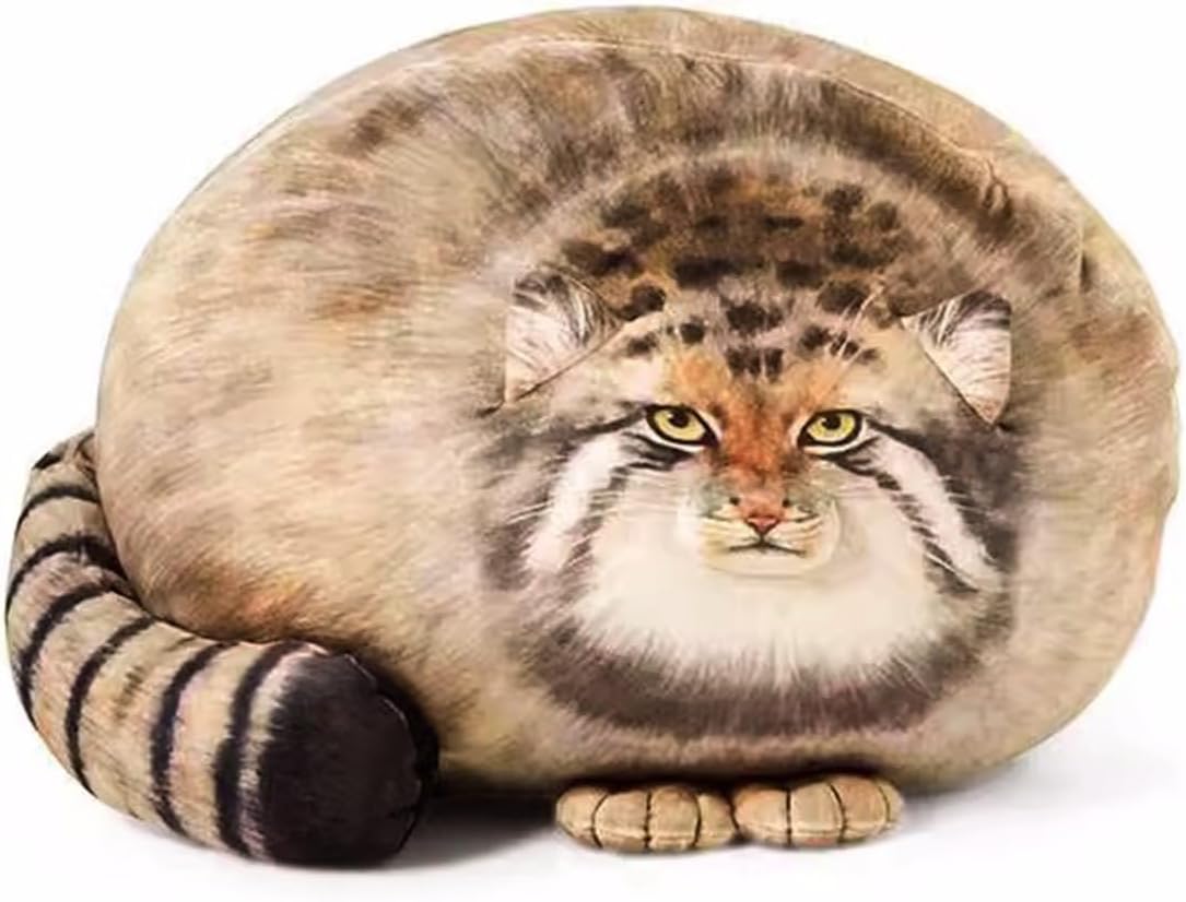 Pallas Cat Plush Body Pillow for Kids