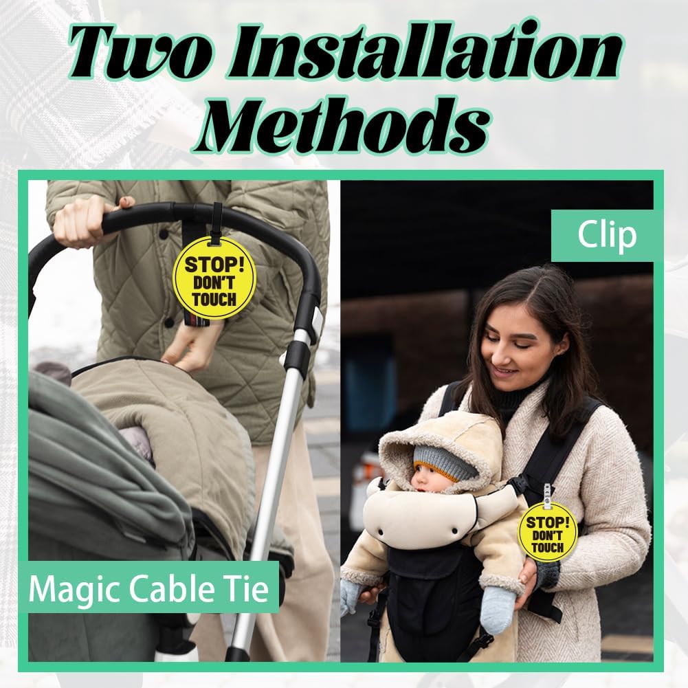 PLIGREAT 2 Pack Yellow Stop Touch Baby Sign