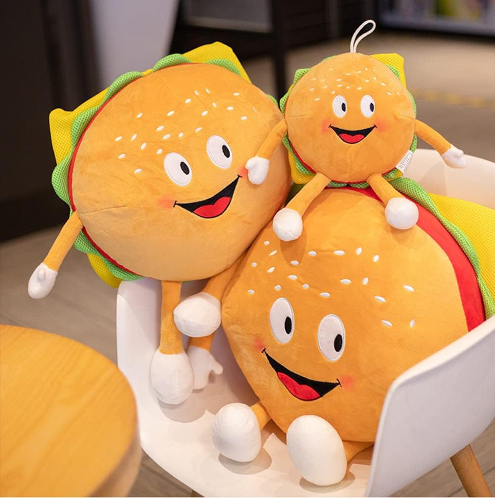 GUDVES Hamburger Plush Pillow Toy