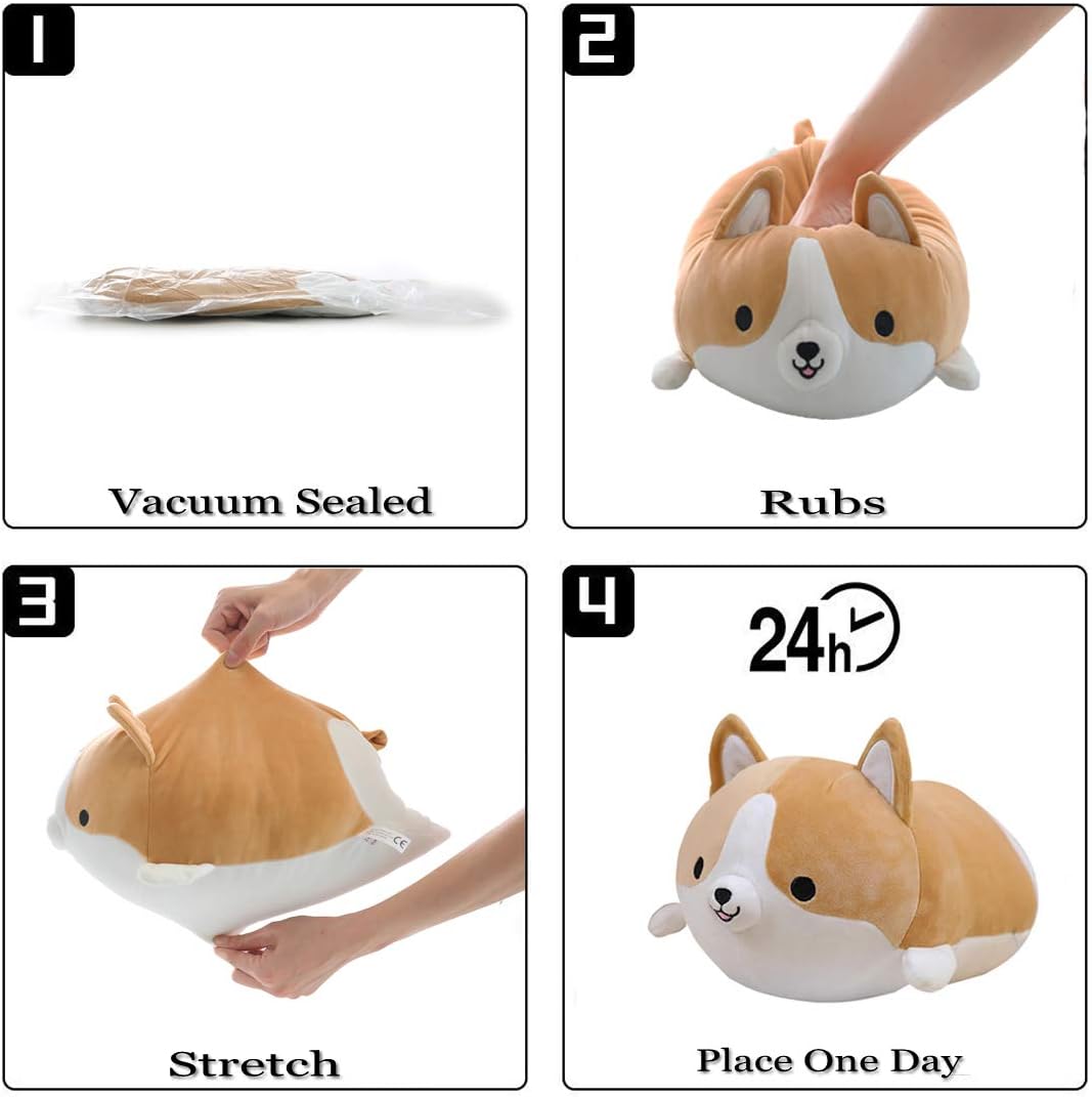 Corgi Dog Plush Pillow 118 Inch Soft Stuffed Animal Toy