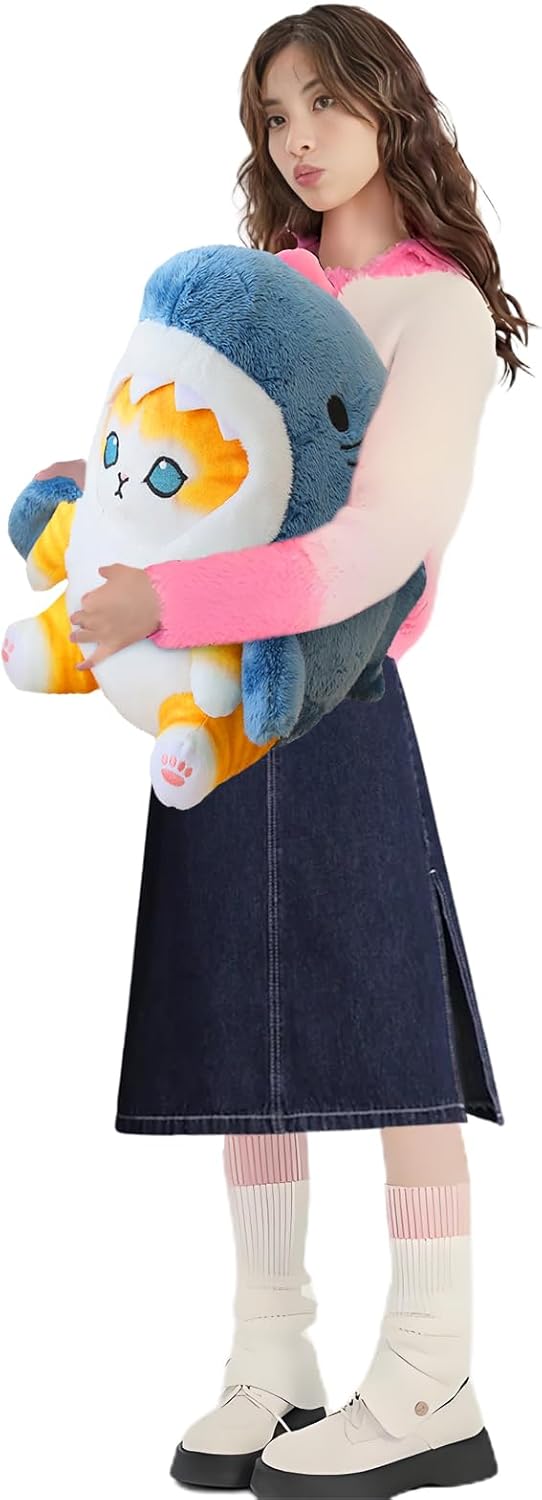 Kawaii Shark Cat Plush Pillow Toy