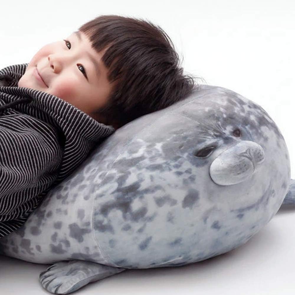 YOZATIA Chubby Seal Pillow Giant Plush Hugging Pillow
