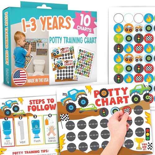 Hadley Designs Potty Training Chart for Toddlers Boys