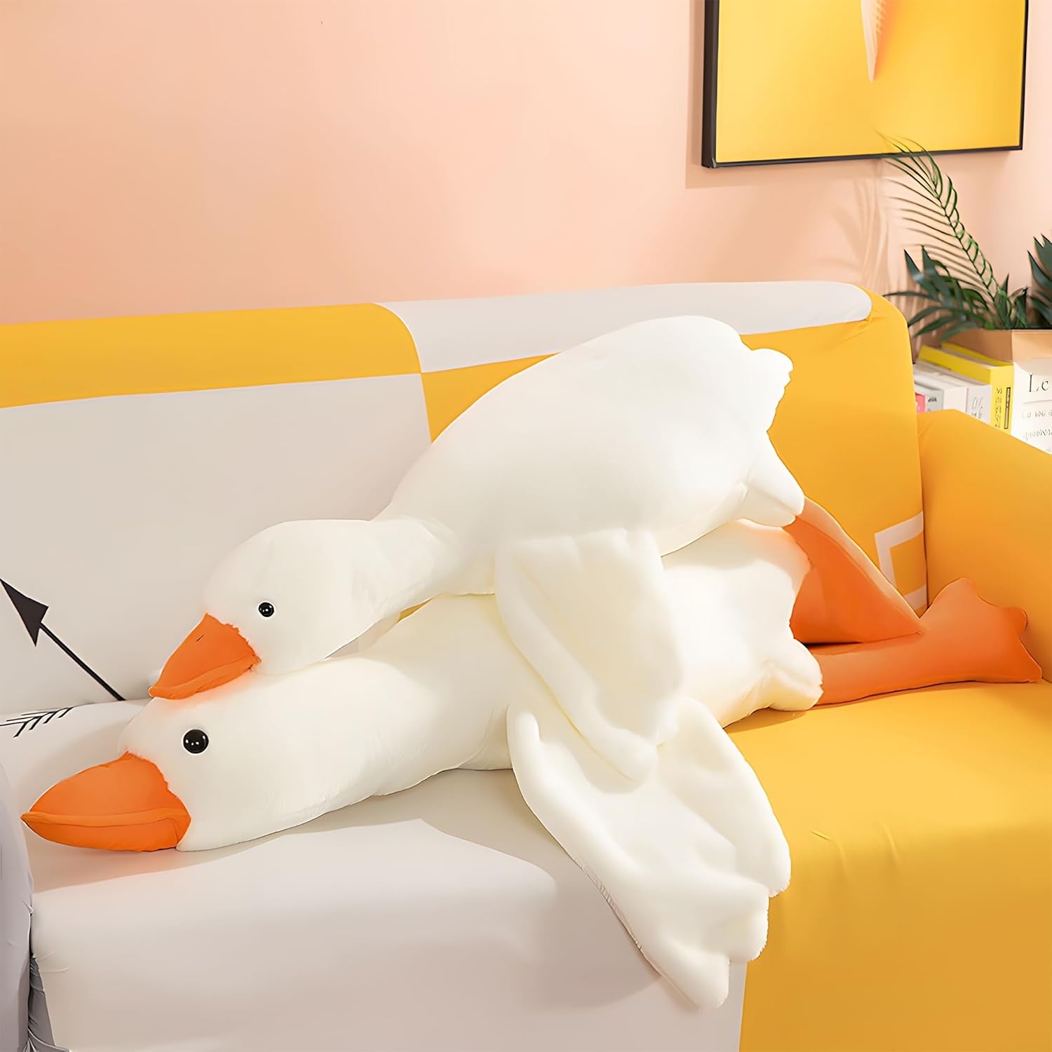 Heionia Giant Duck Goose Plush Pillow Toy