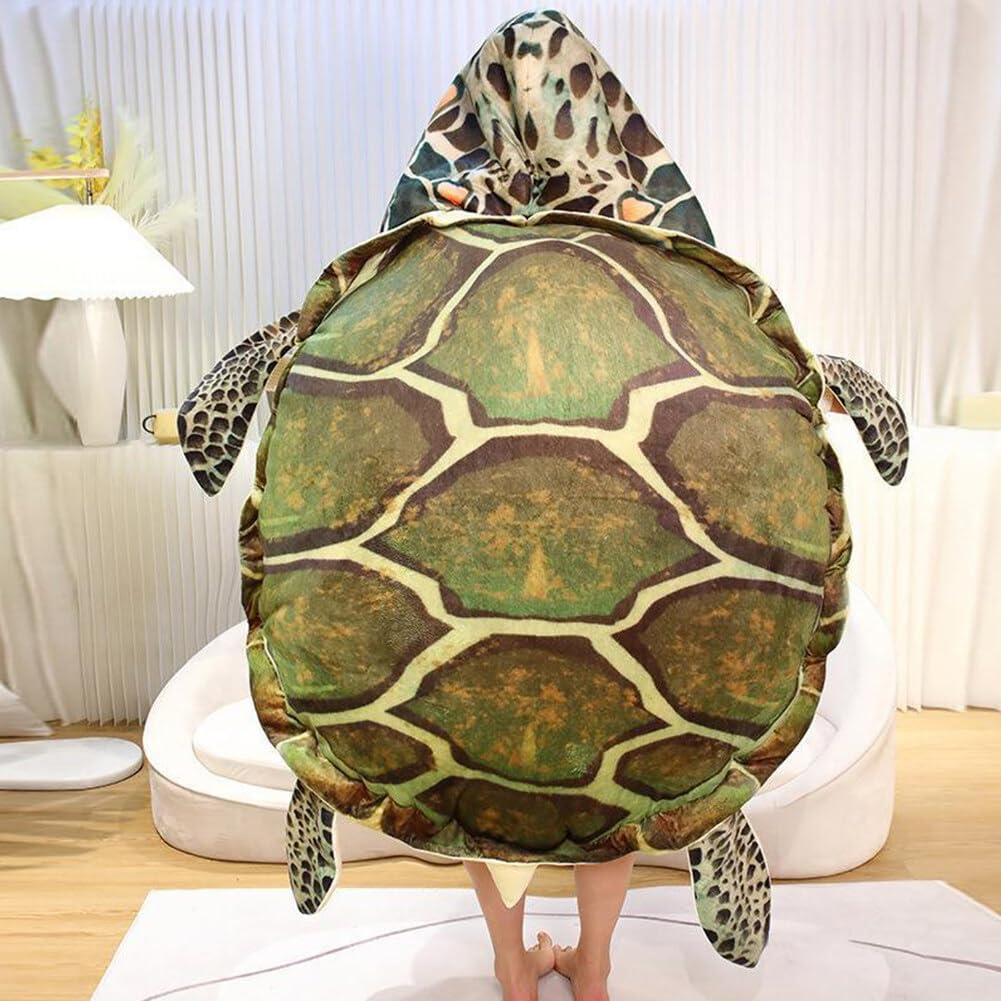 Wearable Turtle Shell Plush Pillow for Kids and Adults