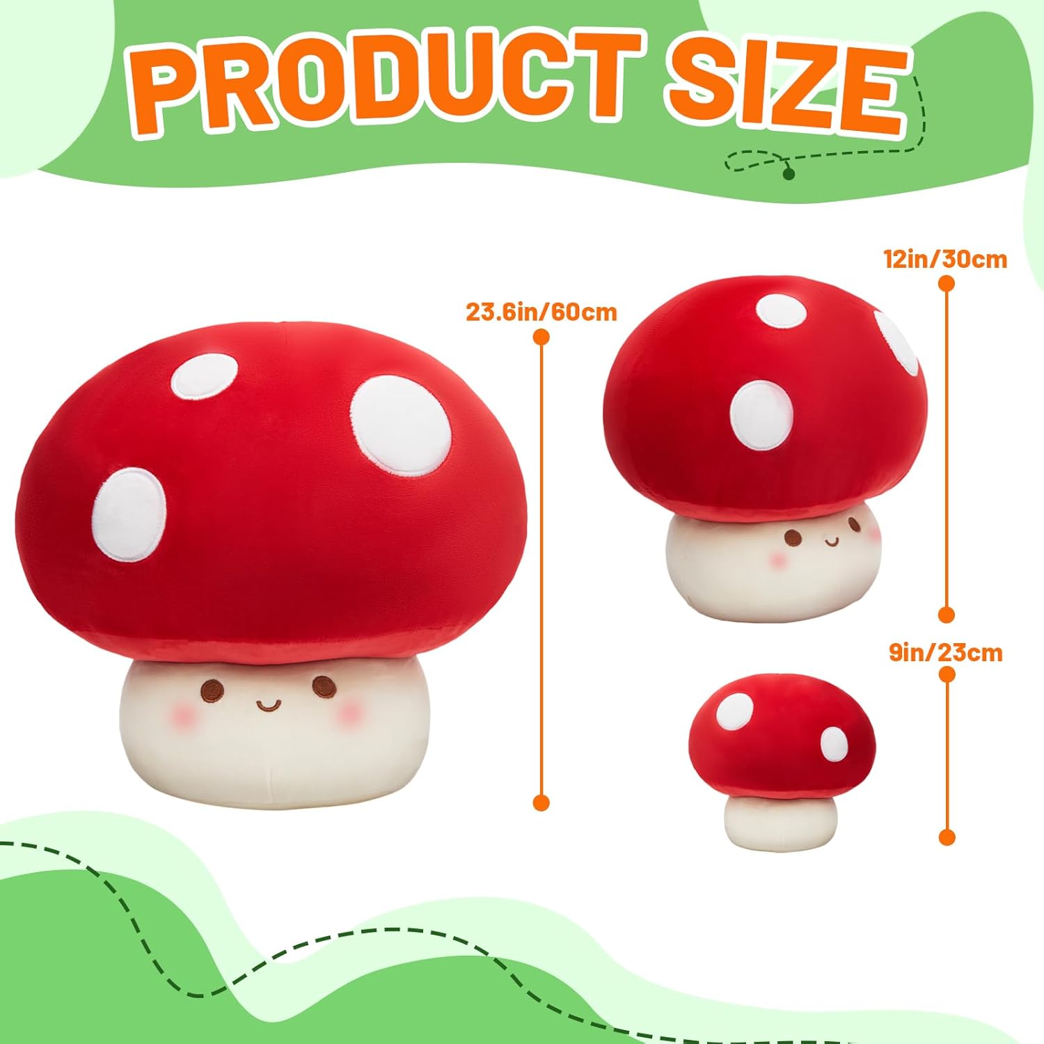 Yulefly 9-Inch Mushroom Pillow Plush