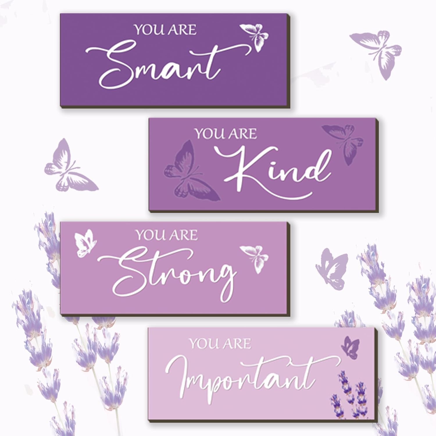 Elegant Purple Butterfly Wall Decor Set