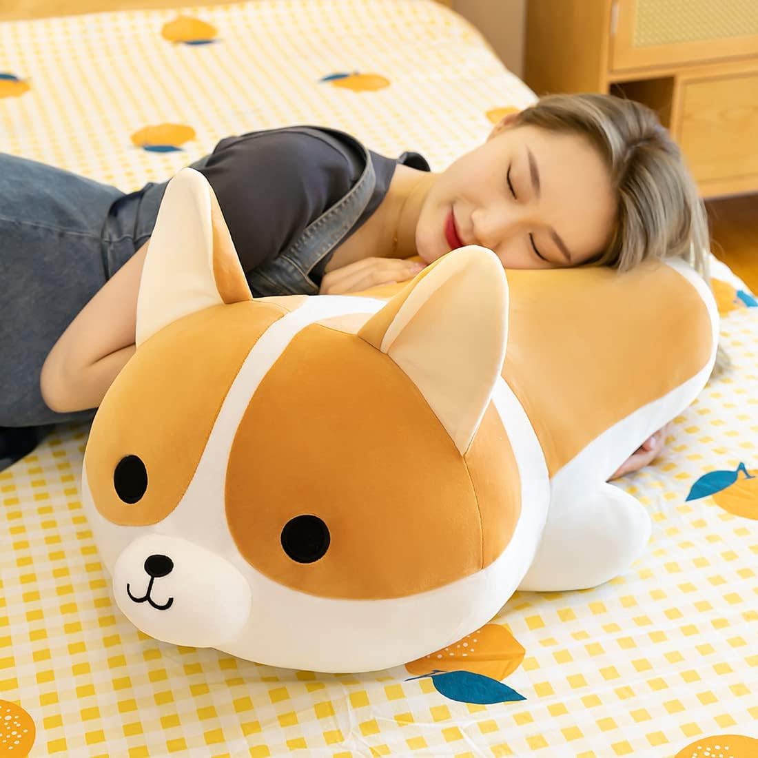 Yeqivo Corgi Plush Pillow Toy 80cm