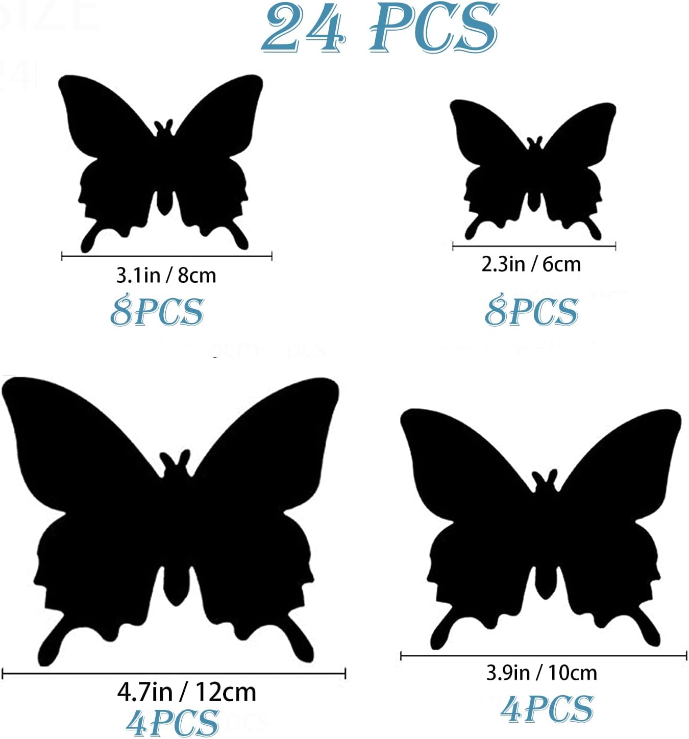 3D Butterfly Wall Stickers with Magnets