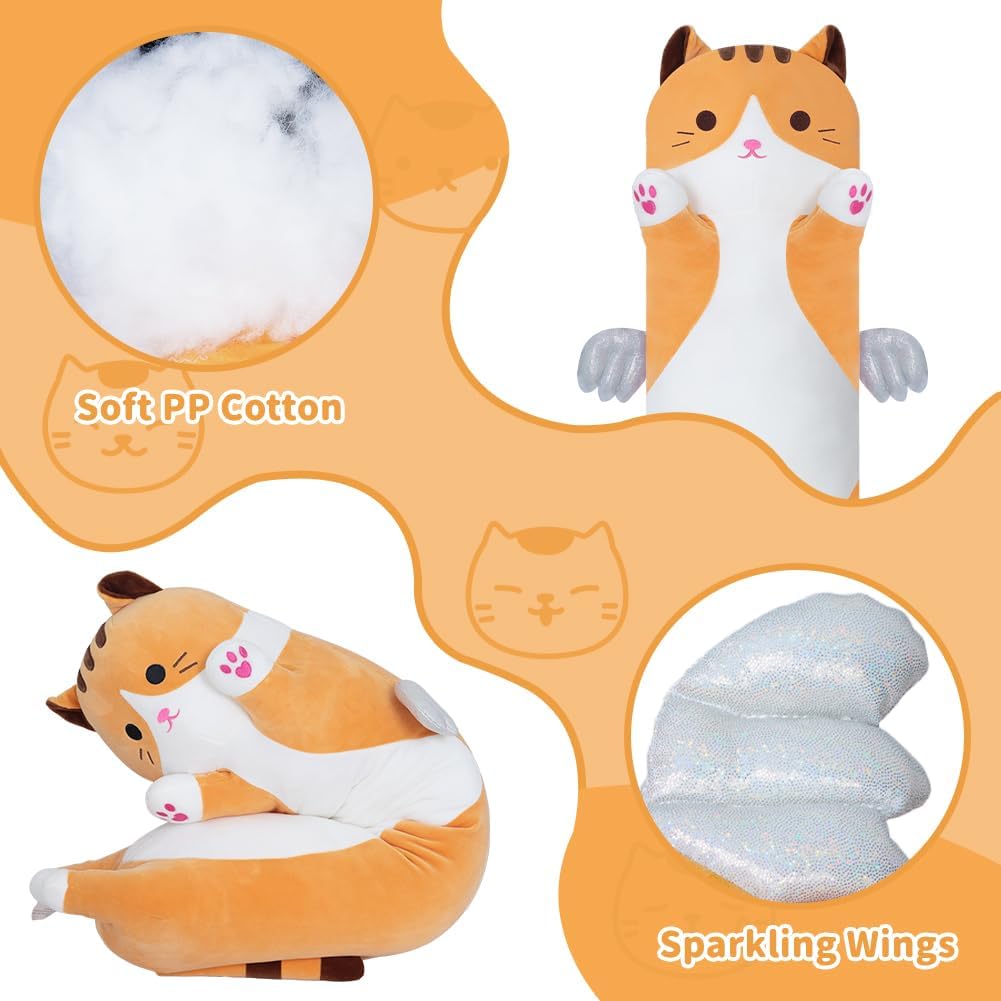 Yeqivo Cute Cat Plush Pillow 50cm