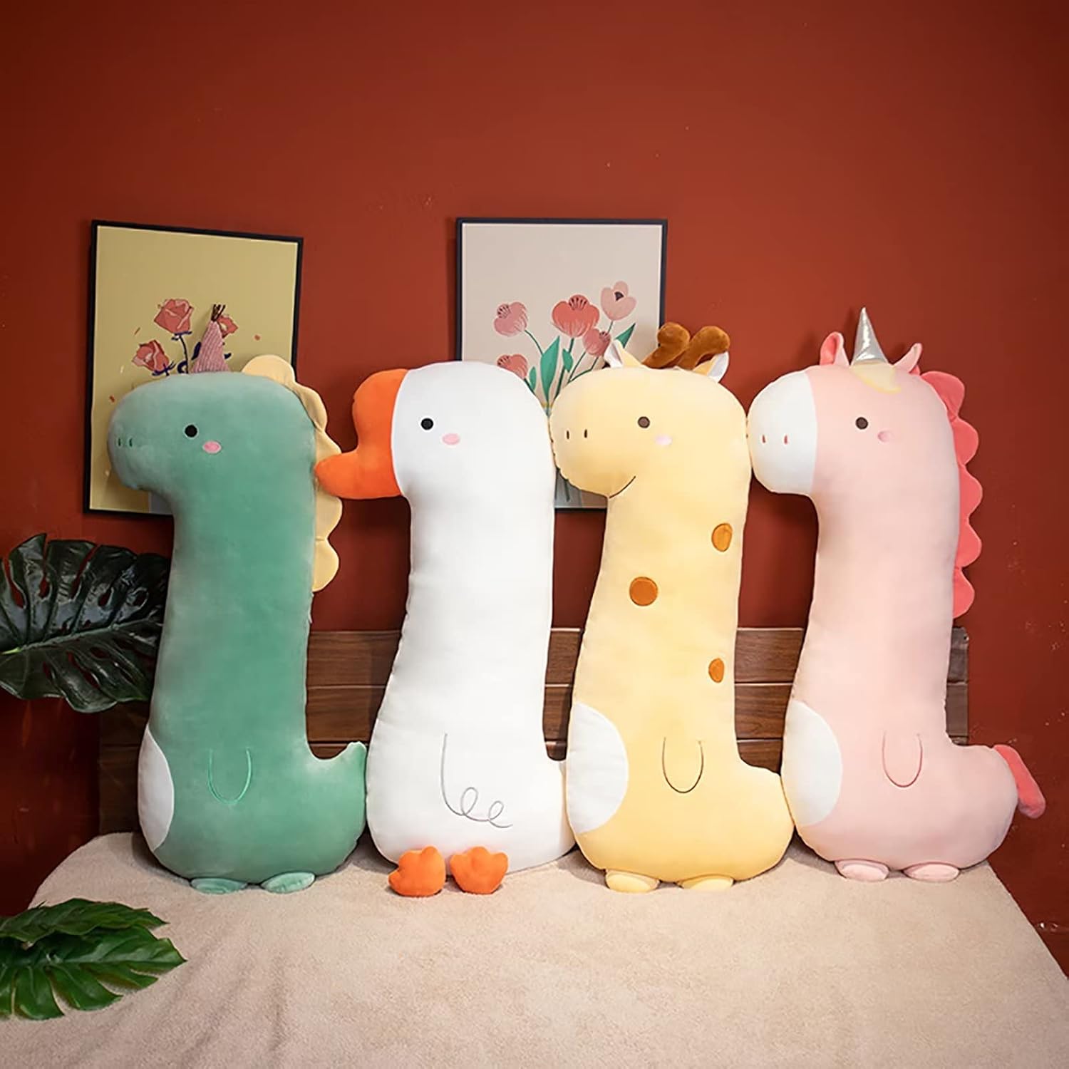 PEACH CAT Giraffe Plush Pillow for Kids