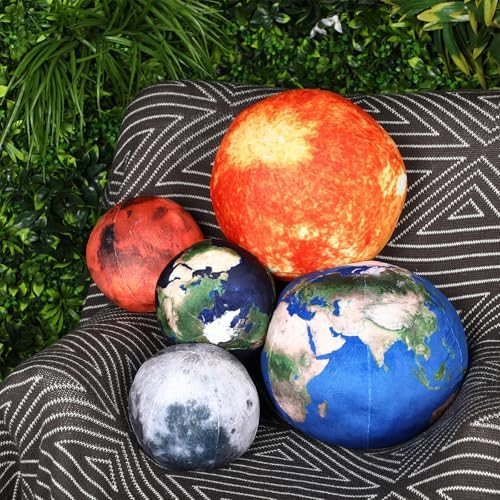 5 Planet Plush Pillow Set Sun Moon Earth