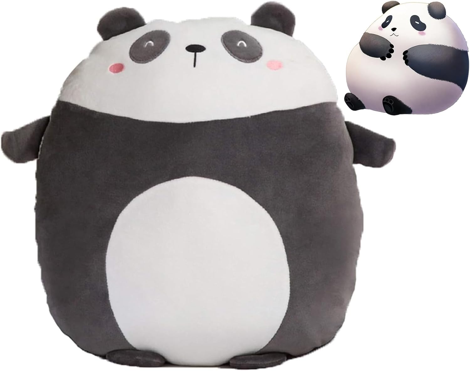 Soft Flat Panda Plush Hugging Pillow