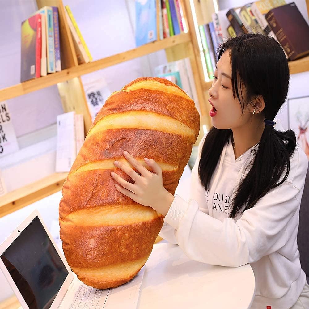 Levenkeness 3D Toast Bread Plush Pillow