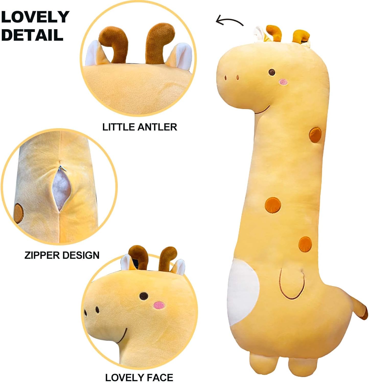 PEACH CAT Giraffe Plush Pillow for Kids
