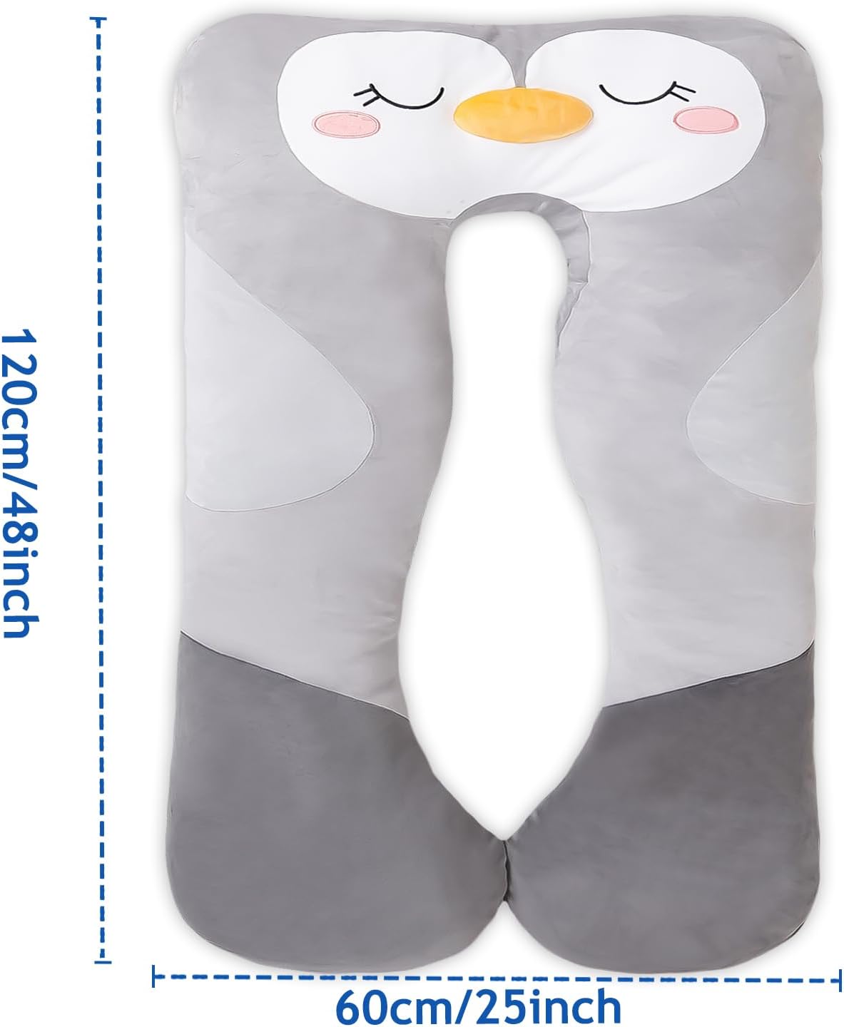 47x23 Inch U Shaped Plush Body Pillow for Kids 1