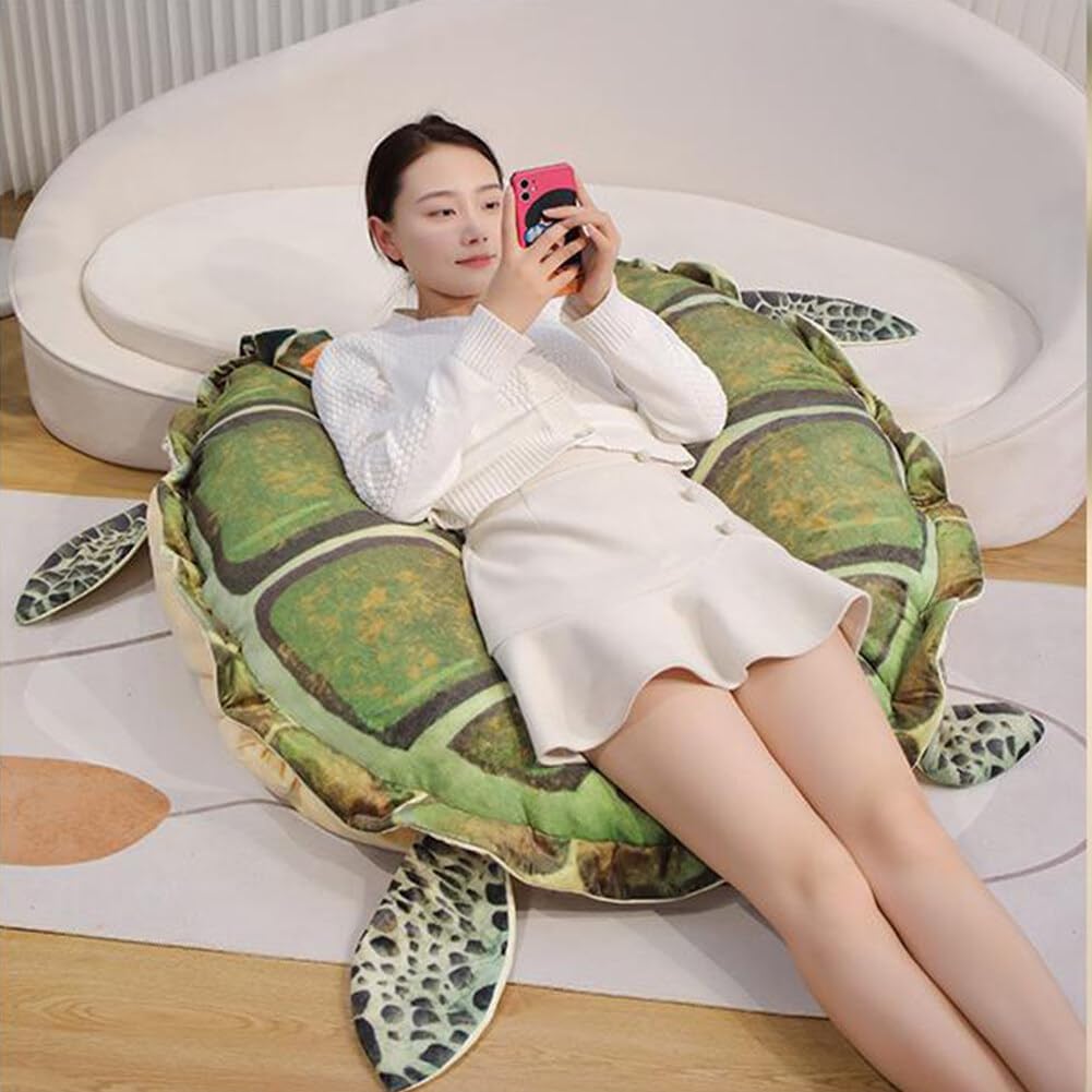 Wearable Turtle Shell Plush Pillow for Kids and Adults