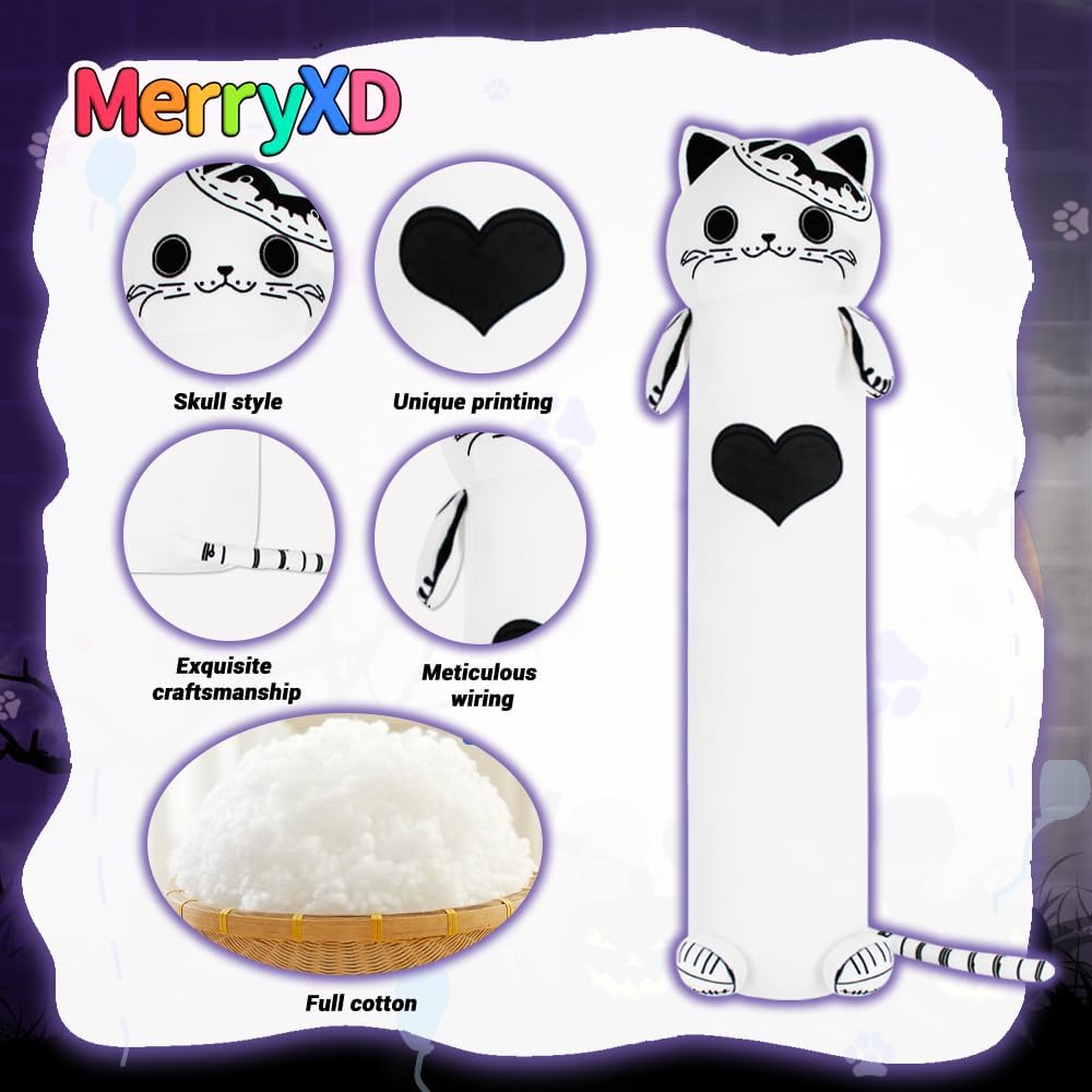 MerryXD Kawaii Cat Plush Body Pillow