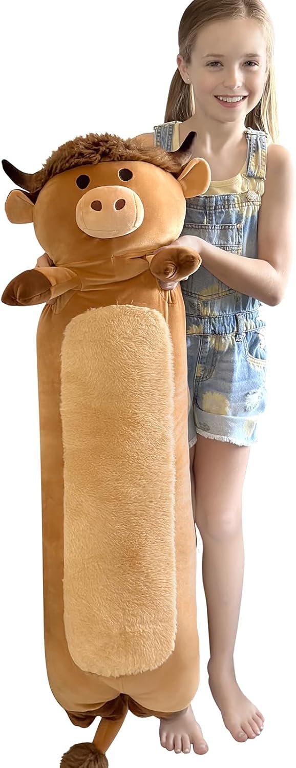 Highland Cow Plush Body Pillow