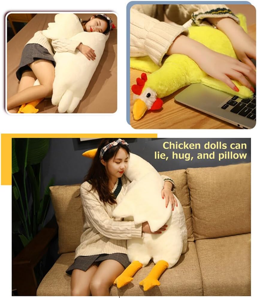 Yuthsona Giant Chicken Plush Pillow Toy