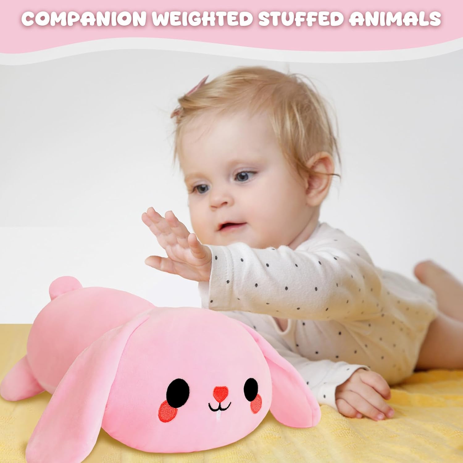 Weighted Bunny Plush Toy for Snuggling and Relaxation