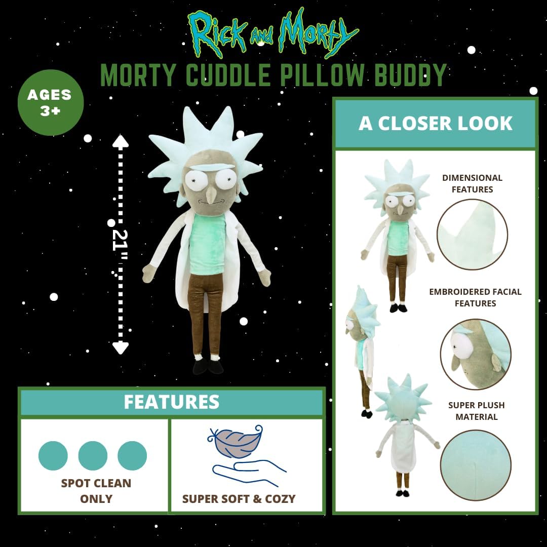 Franco Rick Morty Super Soft Plush Pillow