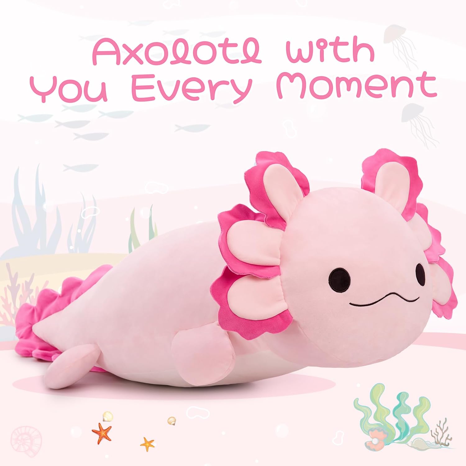 MaoGoLan 47 Inch Giant Axolotl Plush Pillow