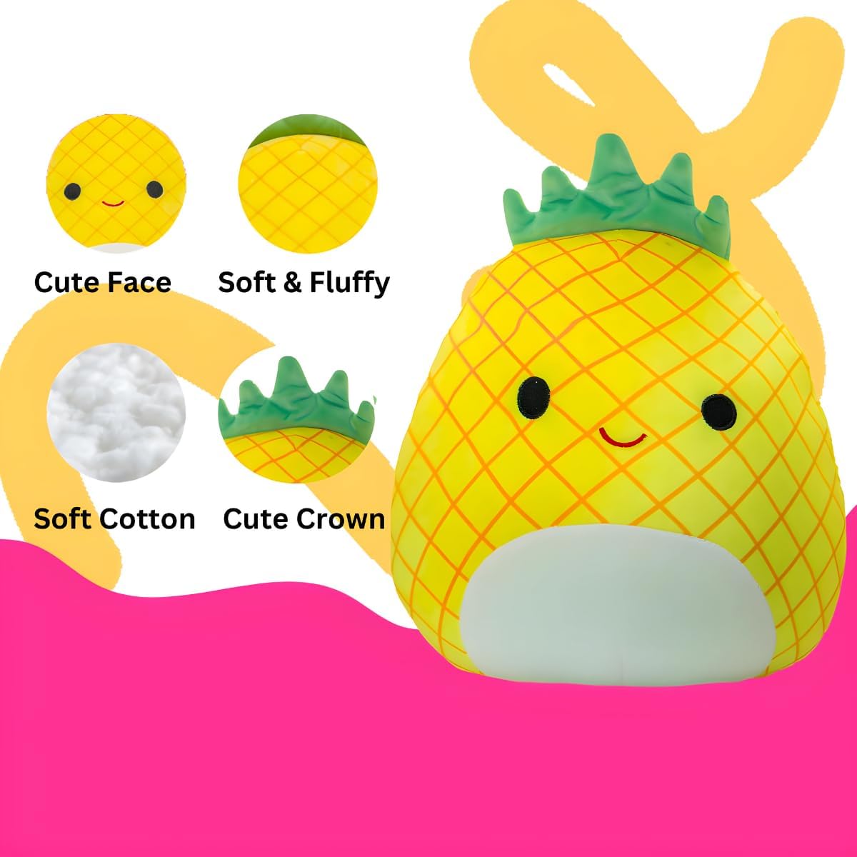 12 Inch Cute Pineapple Plush Pillow
