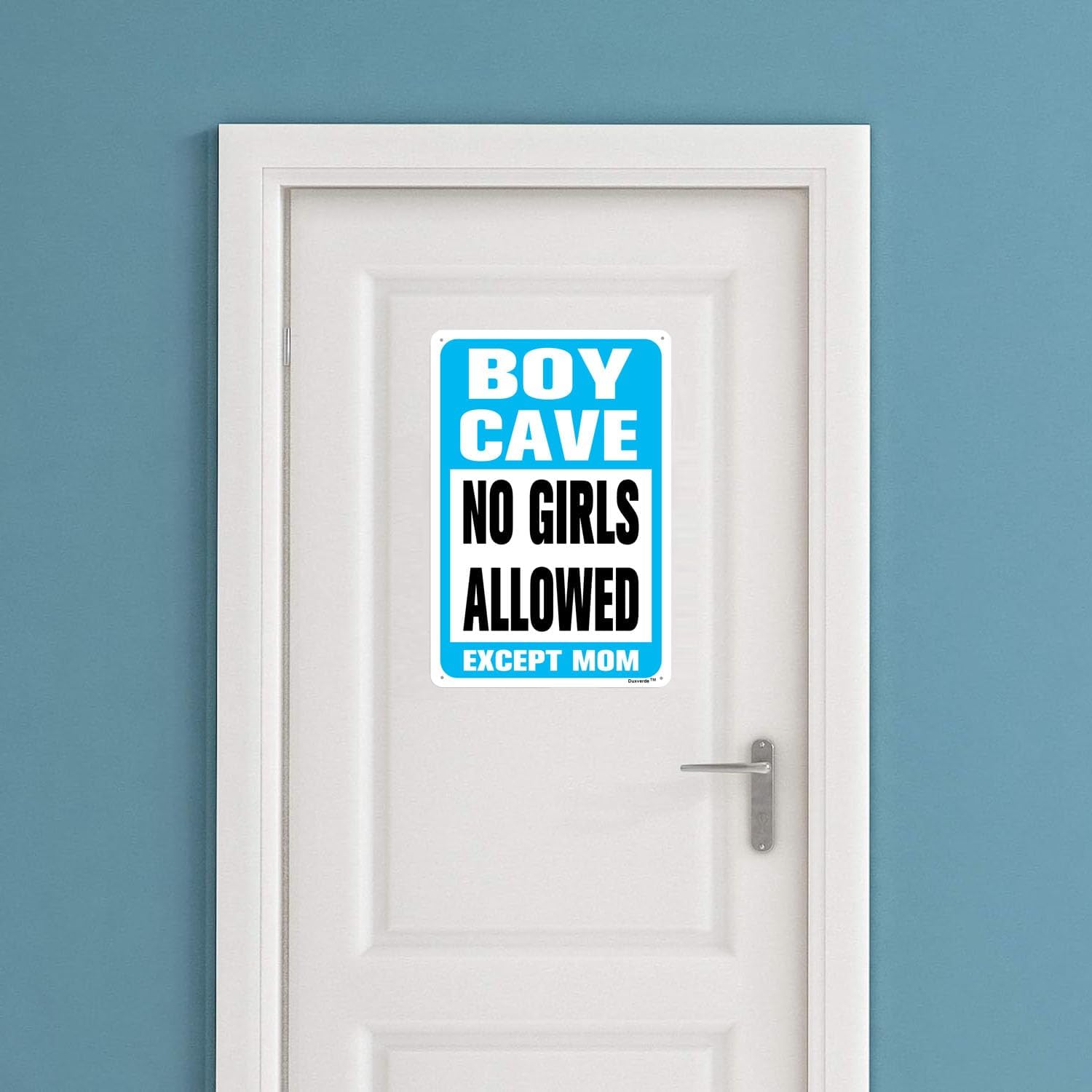 8x12 Inch Boy Cave Blue Aluminum Wall Sign