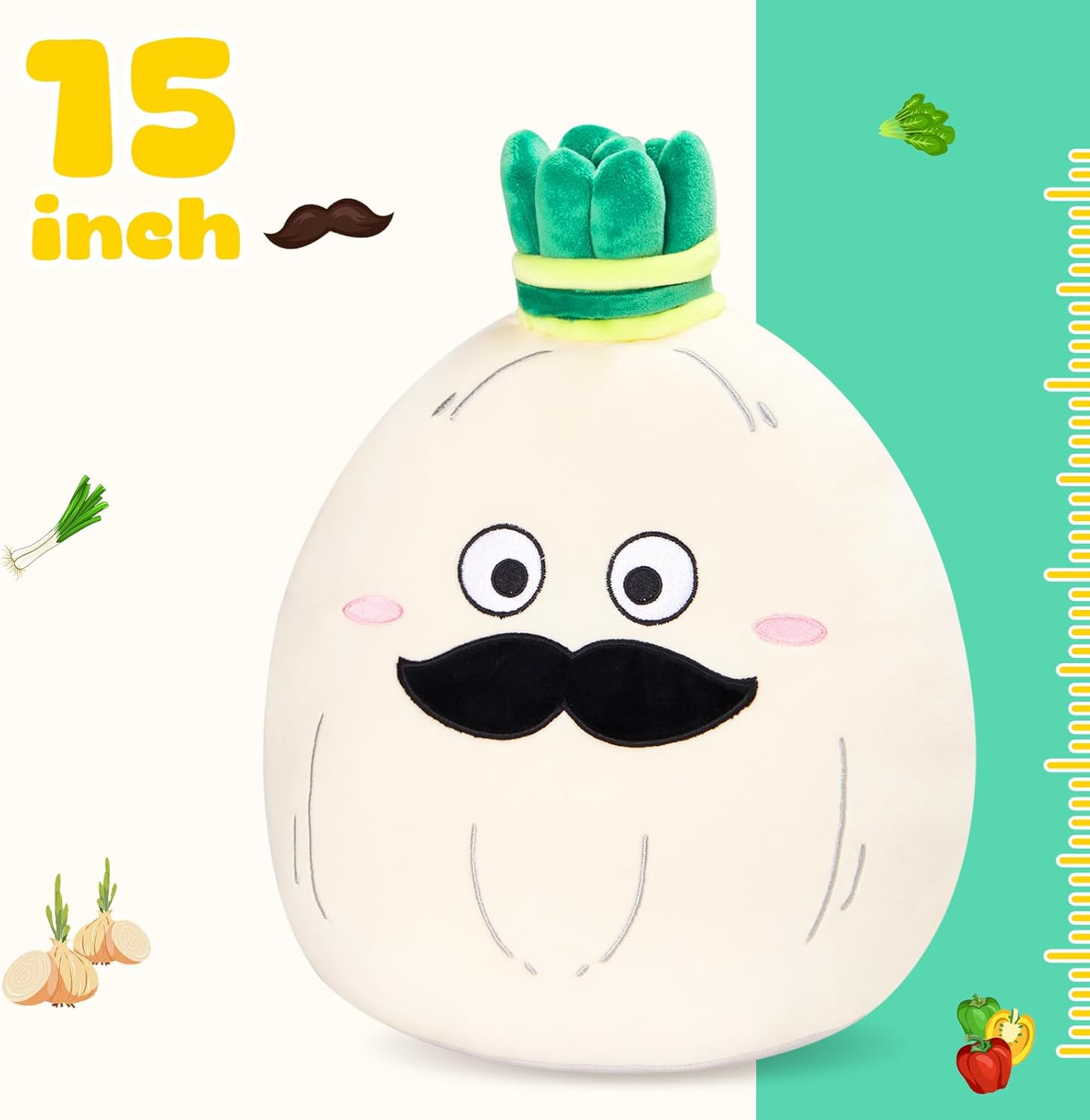 15 Inch Garlic Plush Stuffed Animal Pillow 1