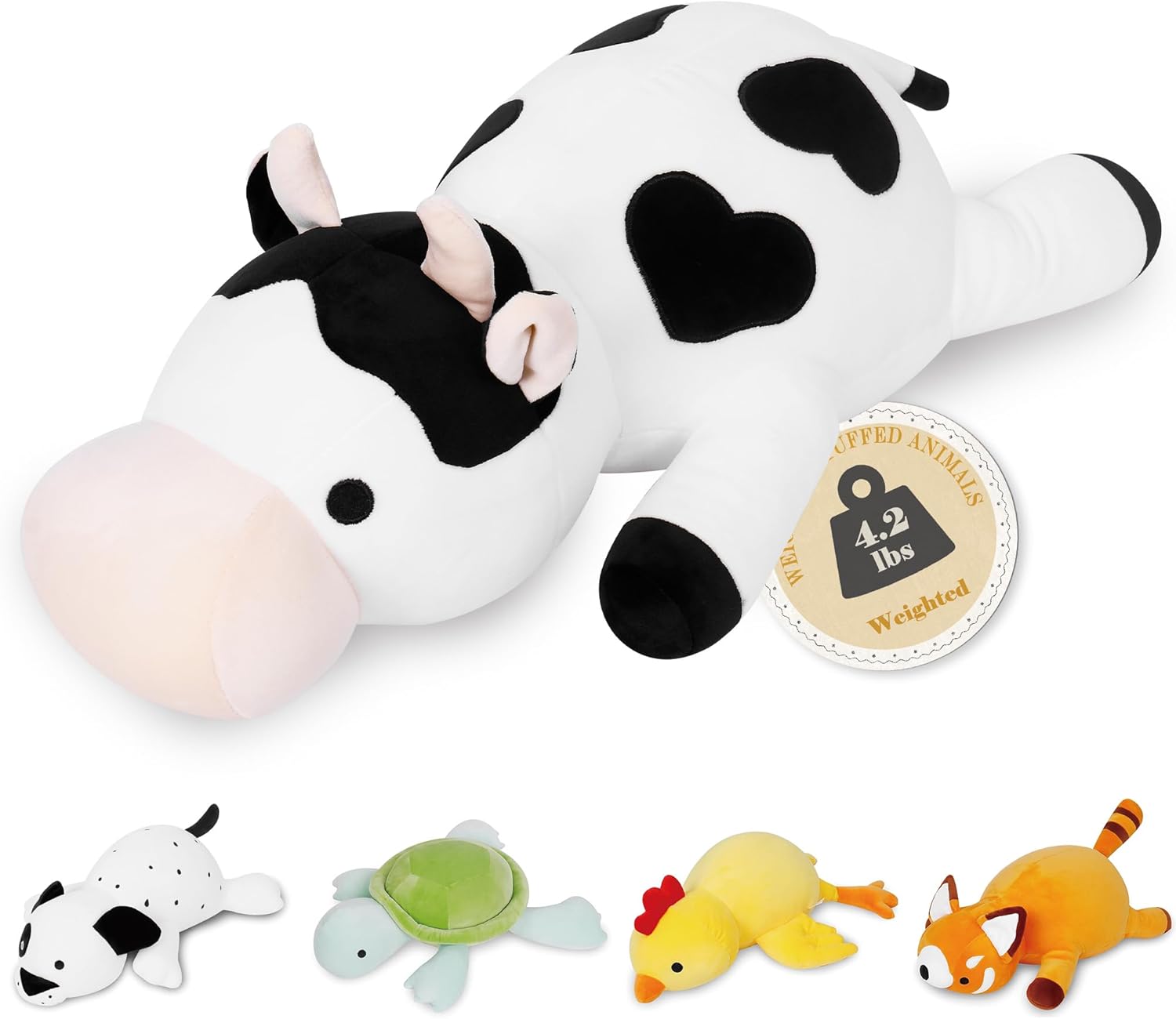 IdeaMeme Milk Cow Weighted Plush