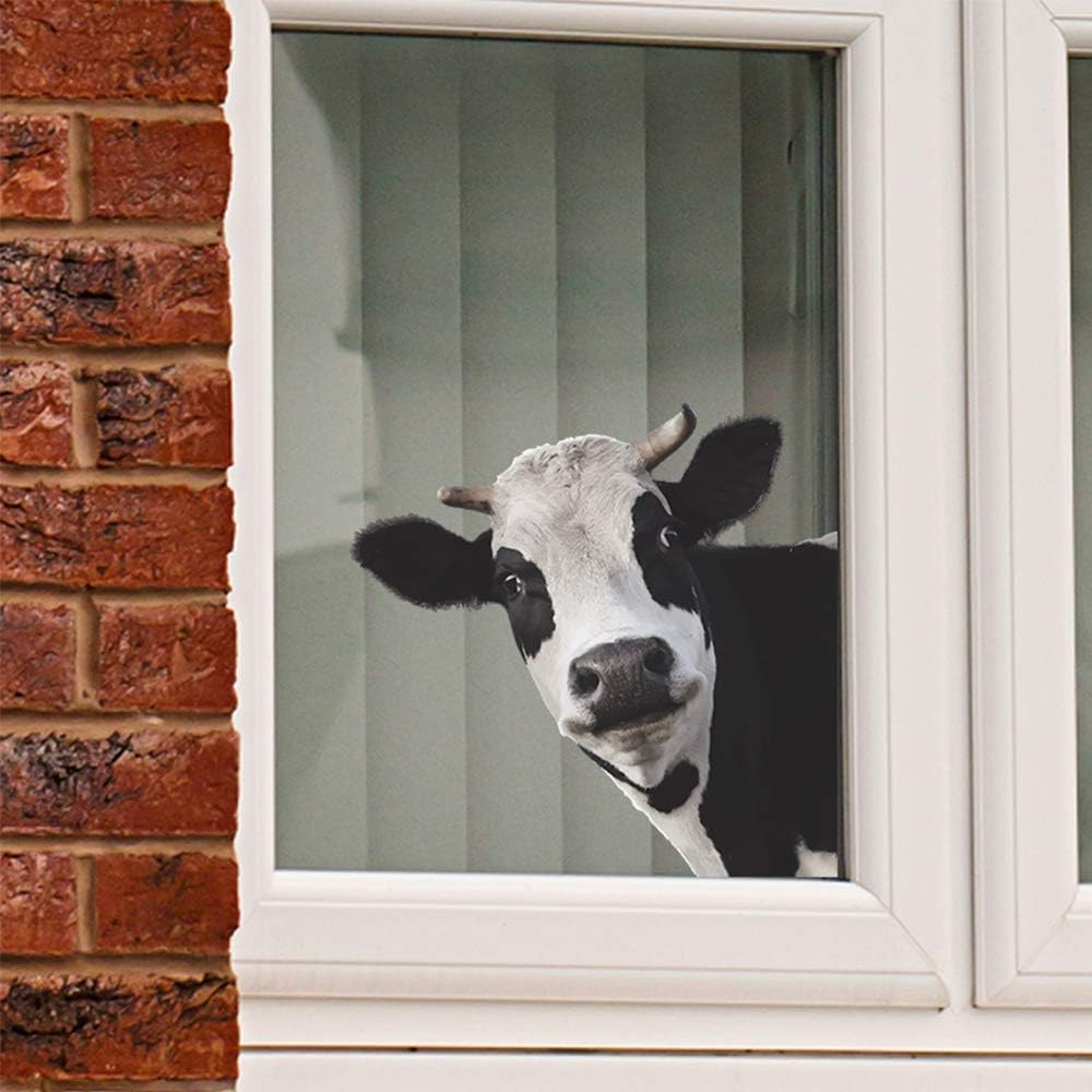 Cute Cow Window Decals for Farmhouse Decor
