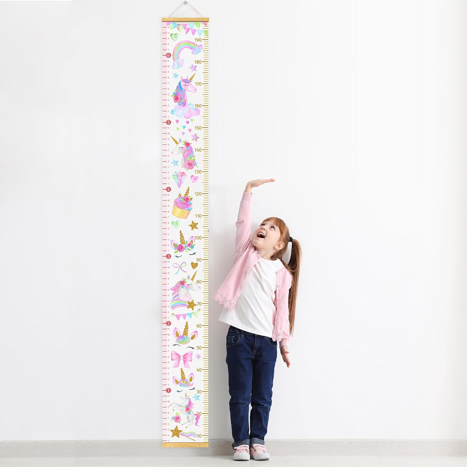 HomeEvolution Kids Growth Chart Unicorn Wall Ruler
